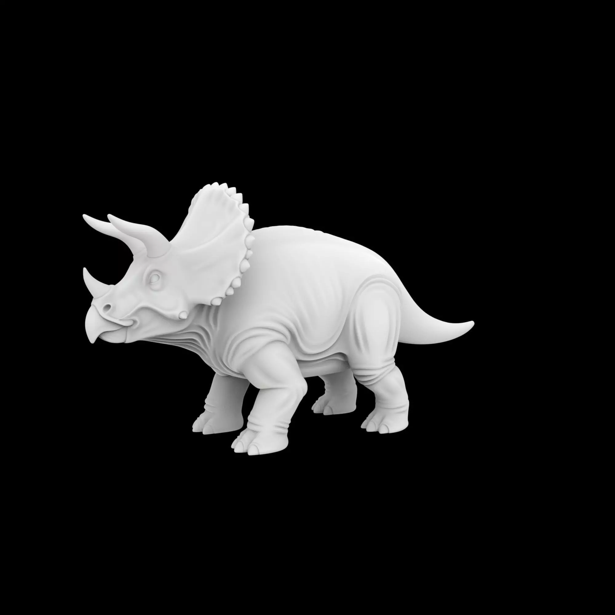 Triceratops Miniature 3D Print Model 3D print model_1