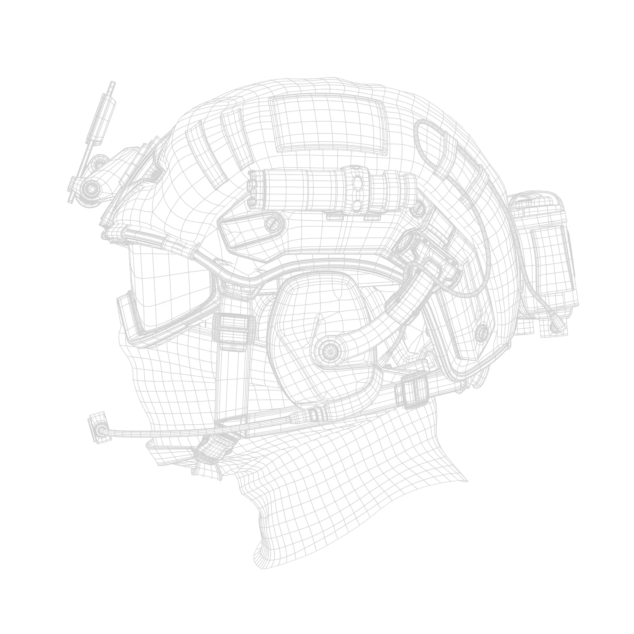 Military Tactical Helmet 3D model_9