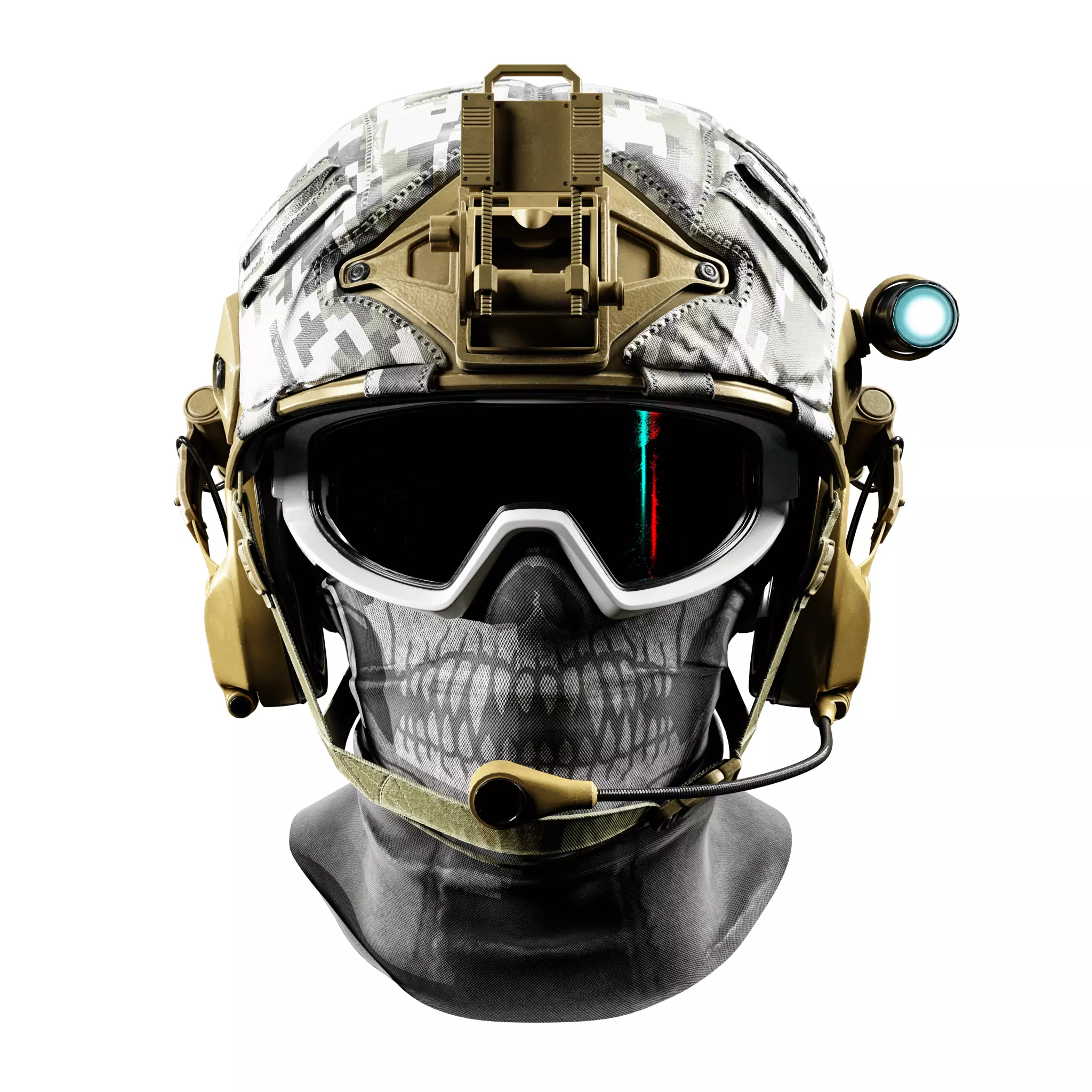 Military Tactical Helmet 3D model_14