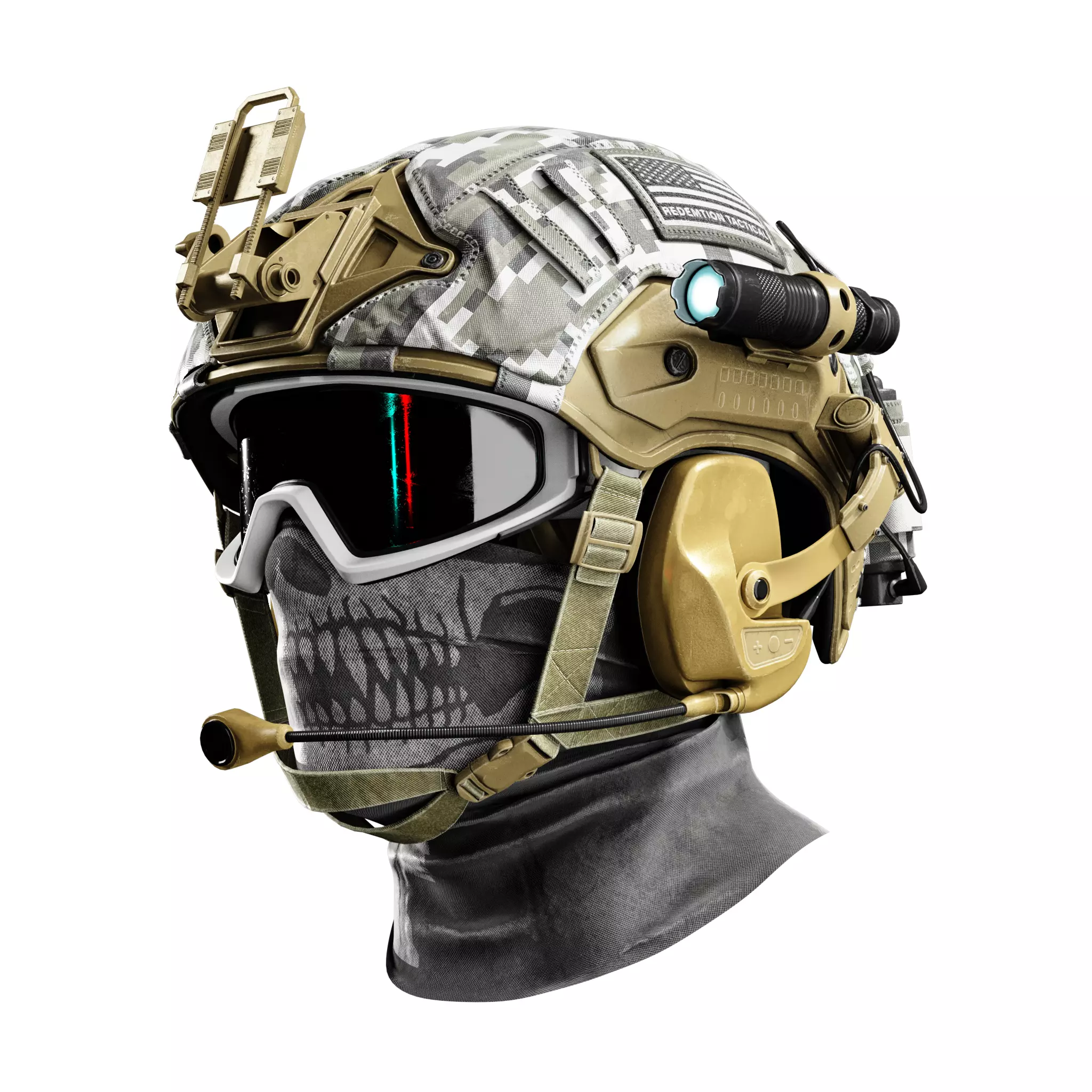 Military Tactical Helmet 3D model_10