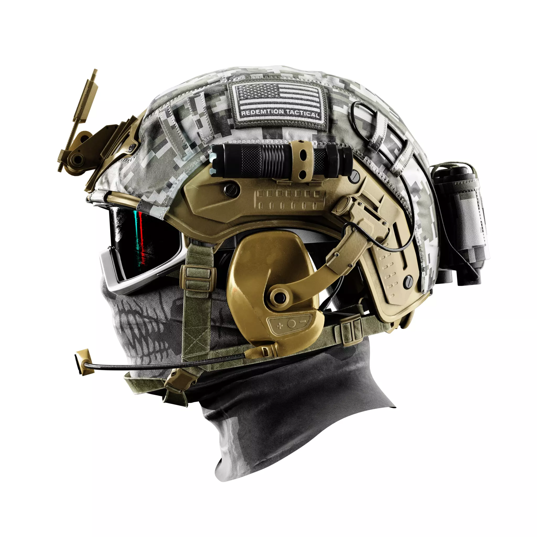 Military Tactical Helmet 3D model_6