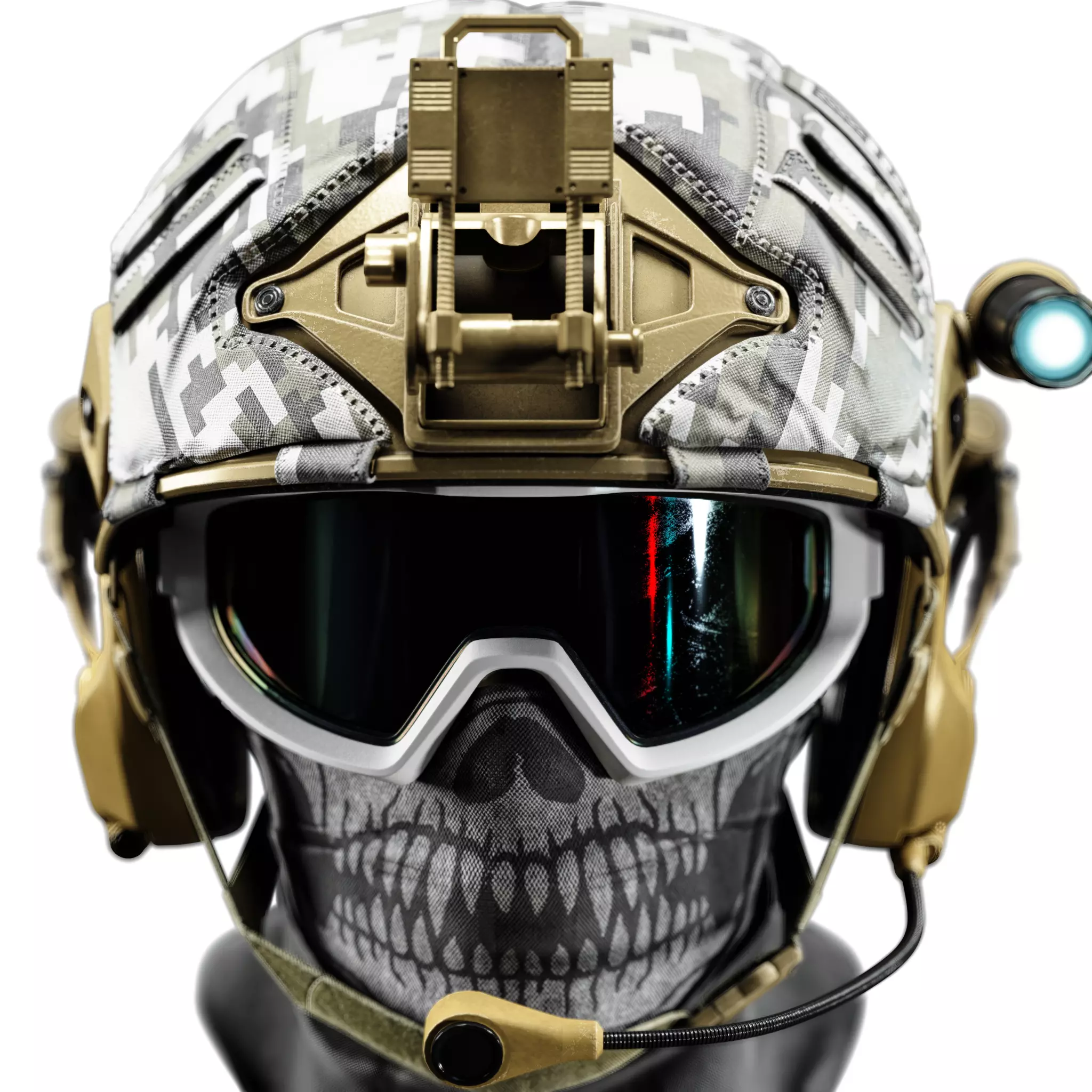 Military Tactical Helmet 3D model_19