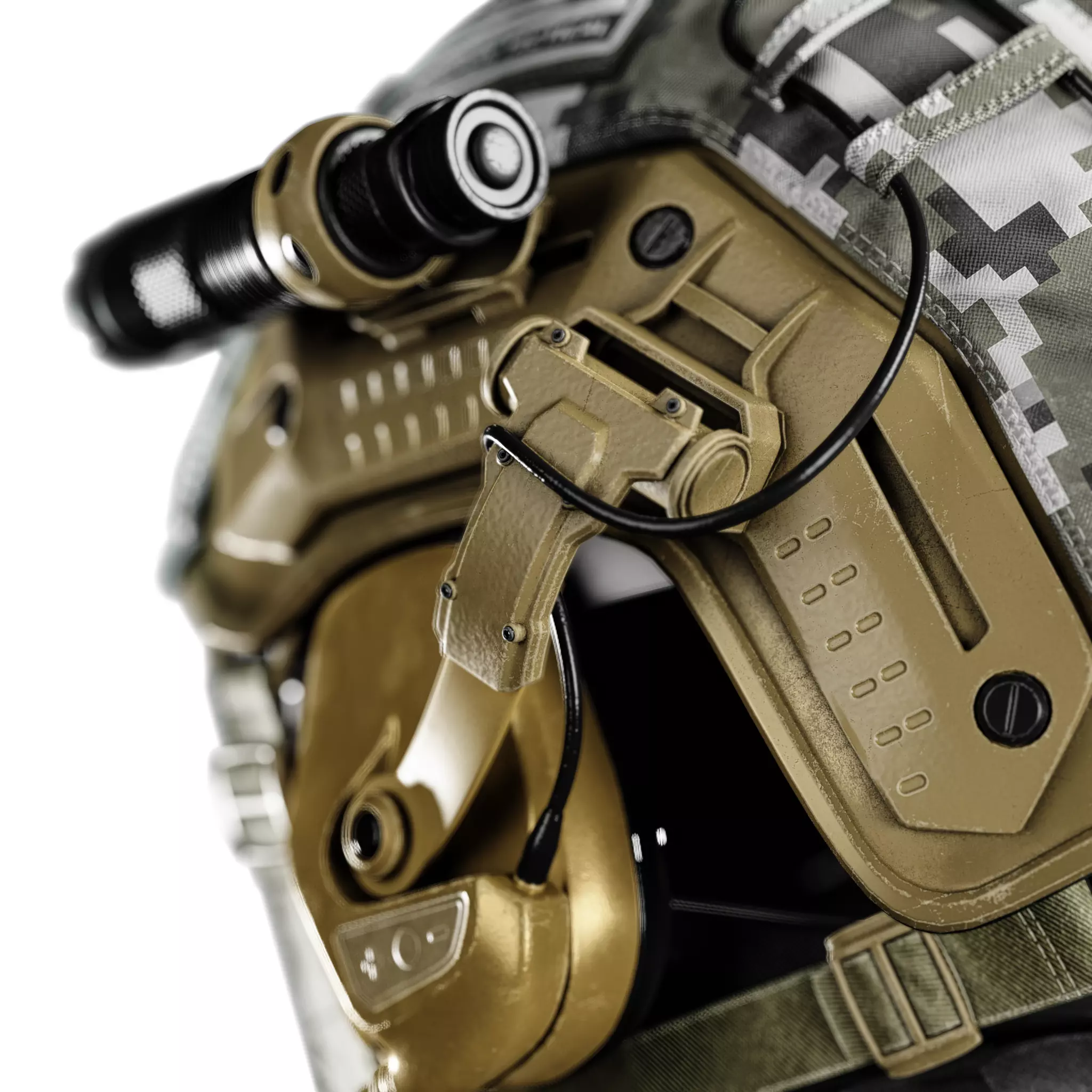 Military Tactical Helmet 3D model_16