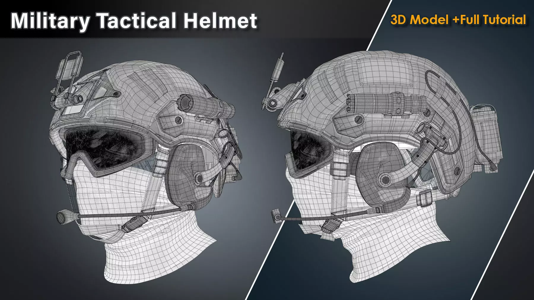 Military Tactical Helmet 3D model_5