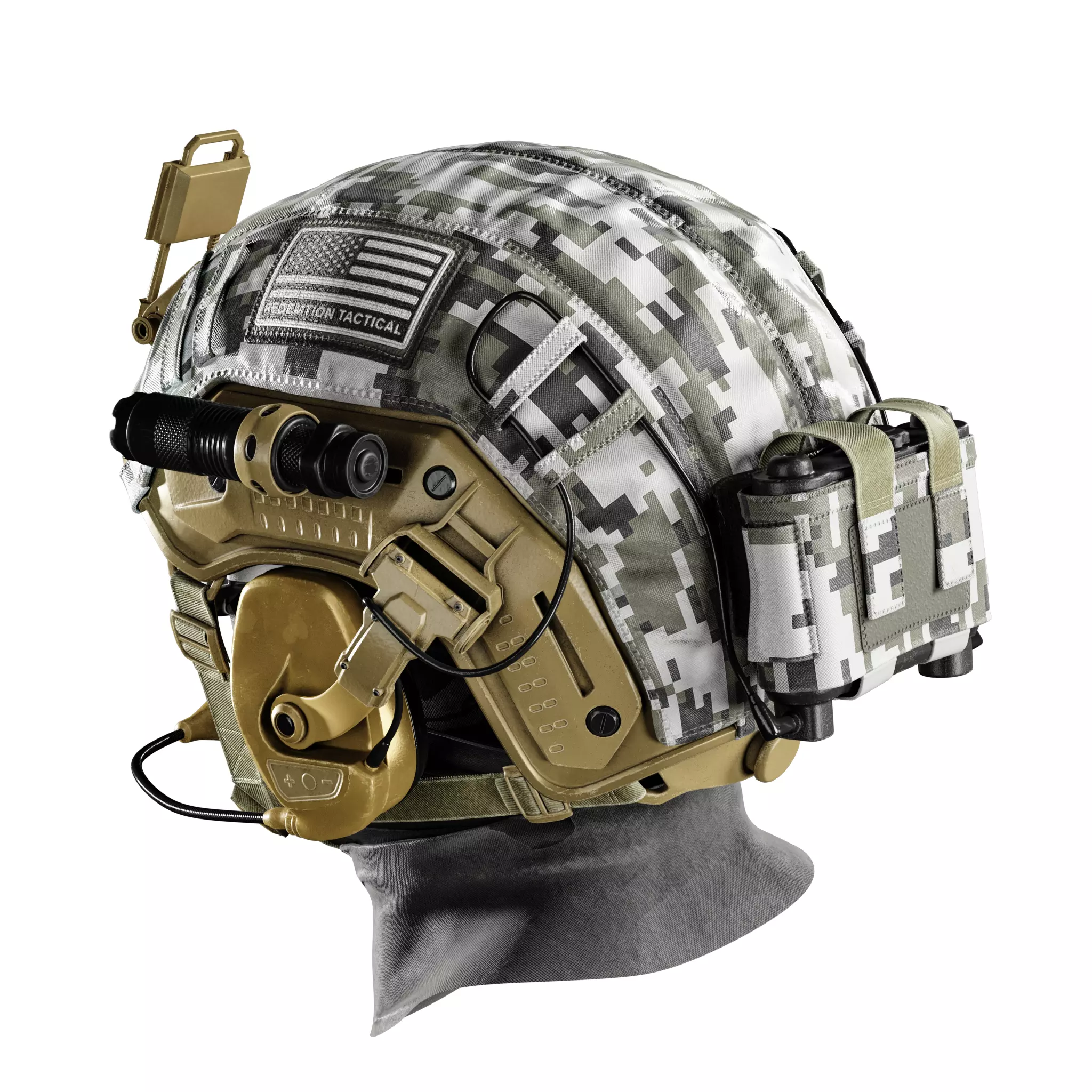 Military Tactical Helmet 3D model_15