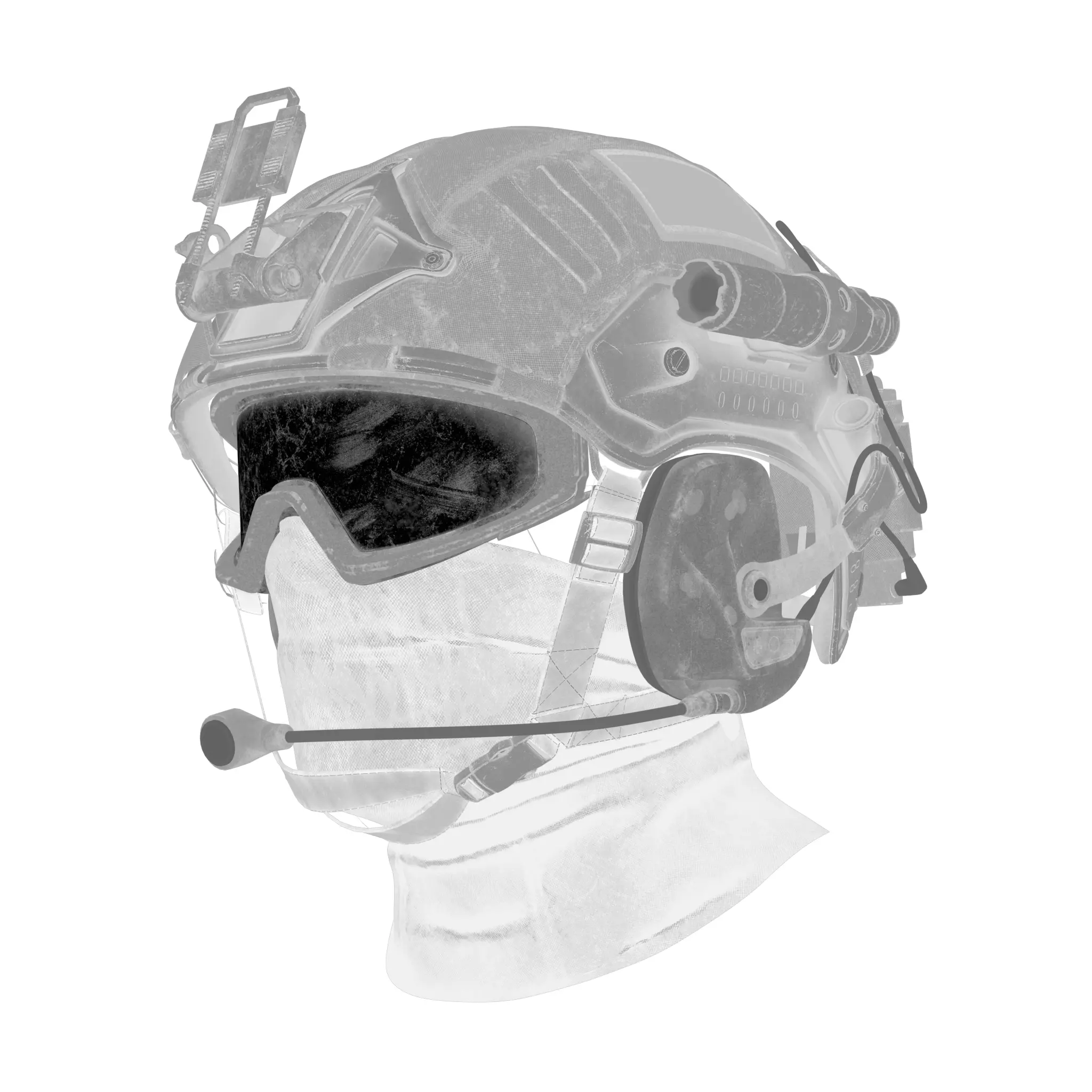 Military Tactical Helmet 3D model_12