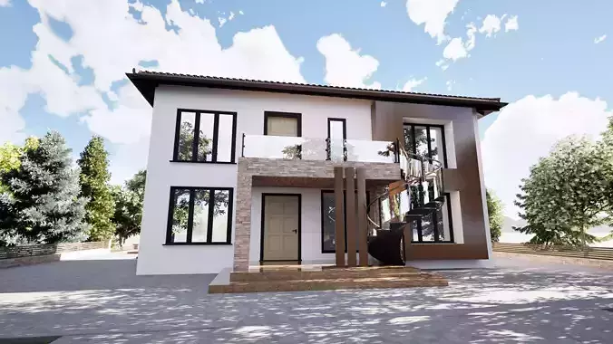 Modern and classic design House and pool