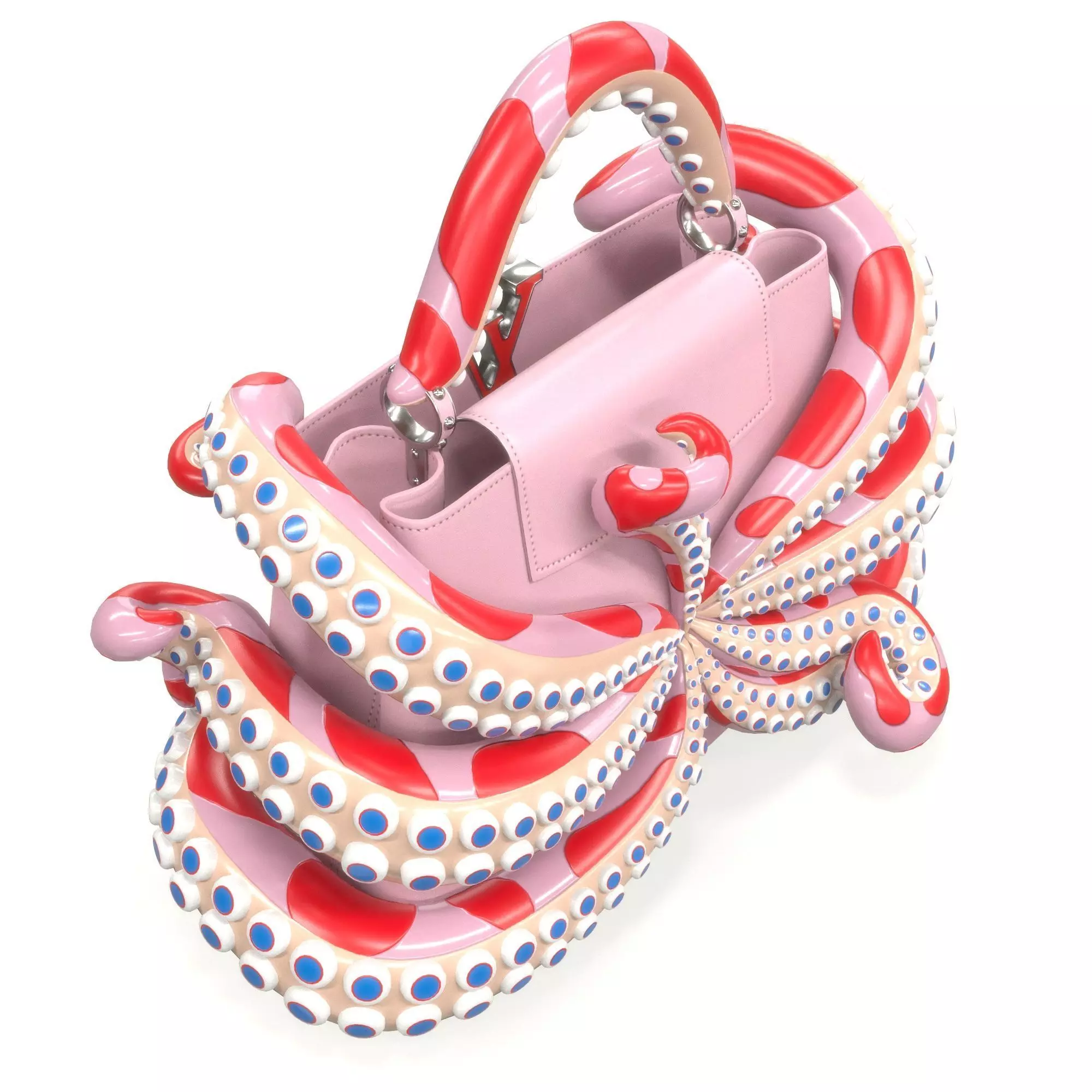 Louis Vuitton x Murakami Artycapucines Capucines Tentacle Bag Low-poly 3D model_12