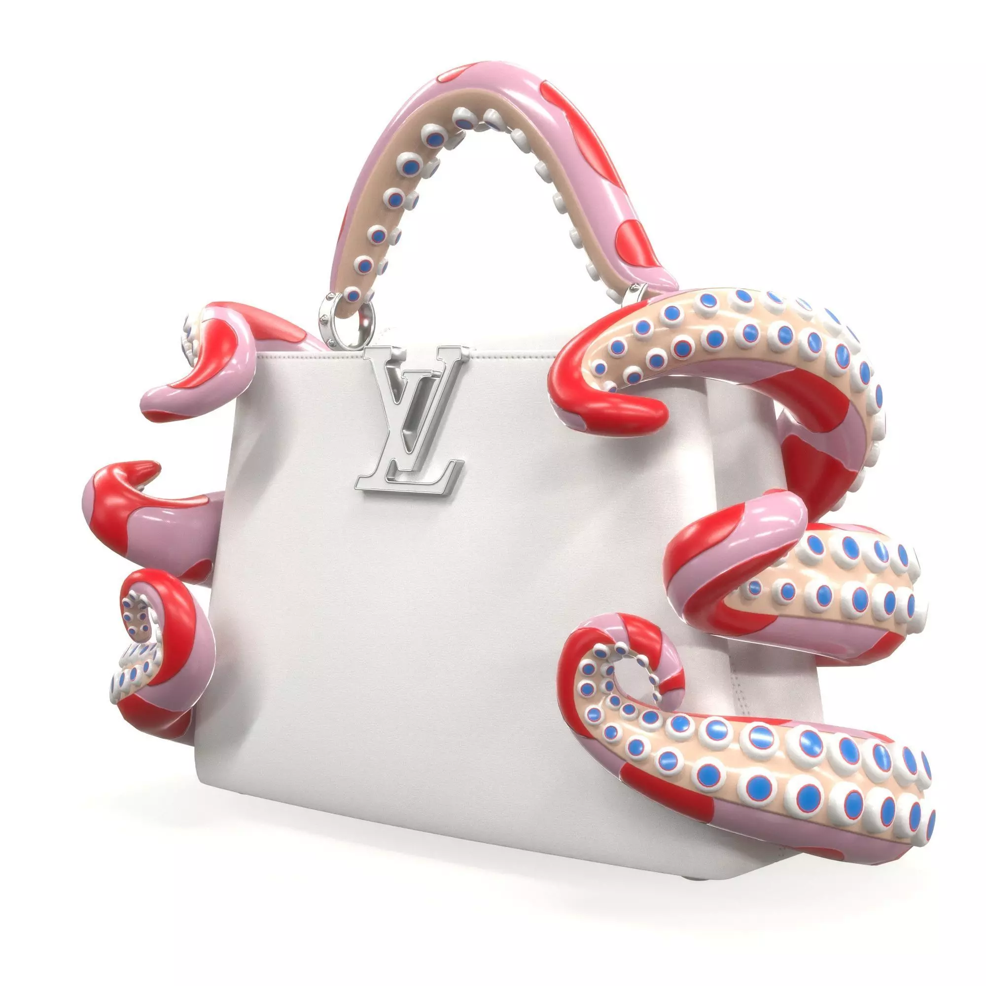 Louis Vuitton x Murakami Artycapucines Capucines Tentacle Bag Low-poly 3D model_9
