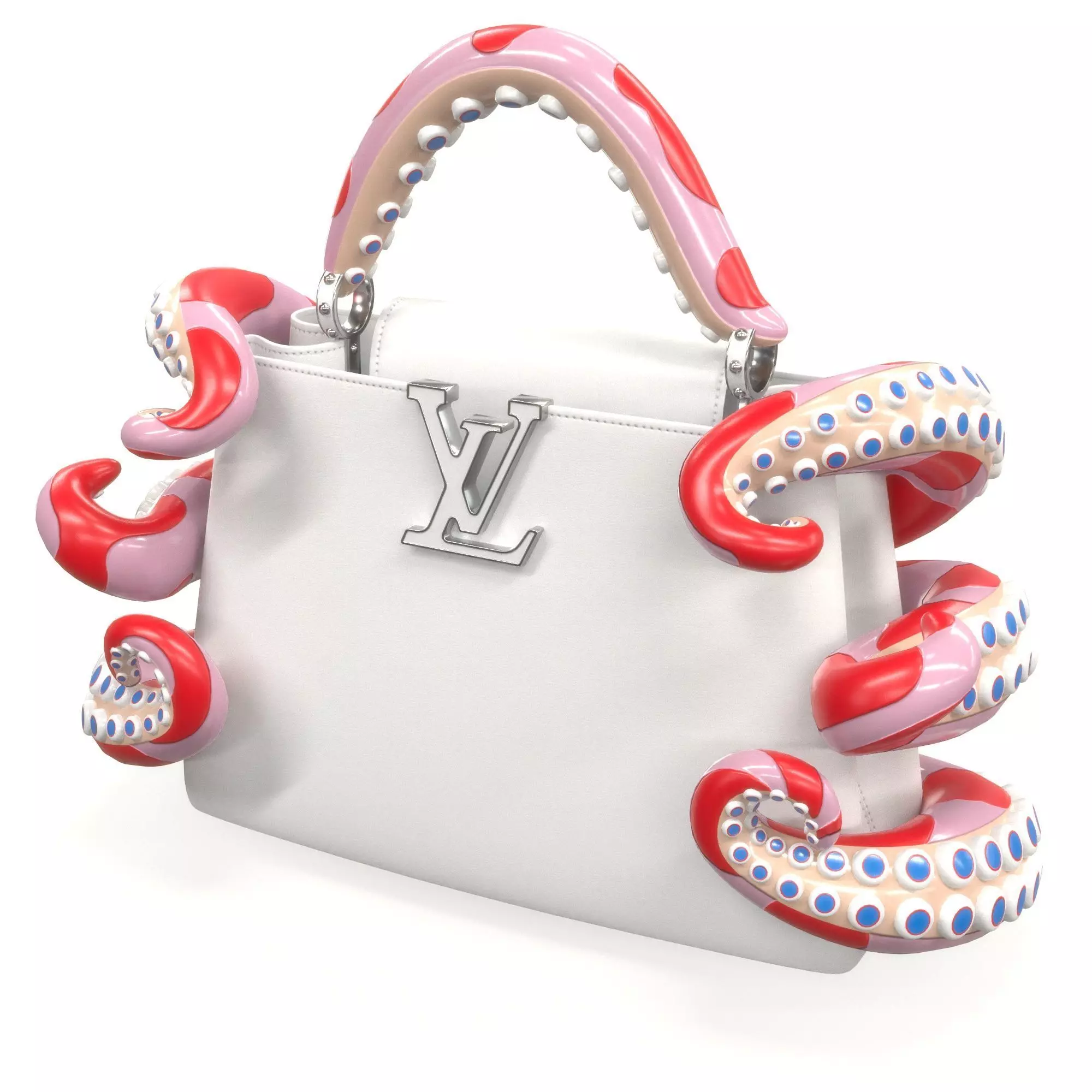 Louis Vuitton x Murakami Artycapucines Capucines Tentacle Bag Low-poly 3D model_14