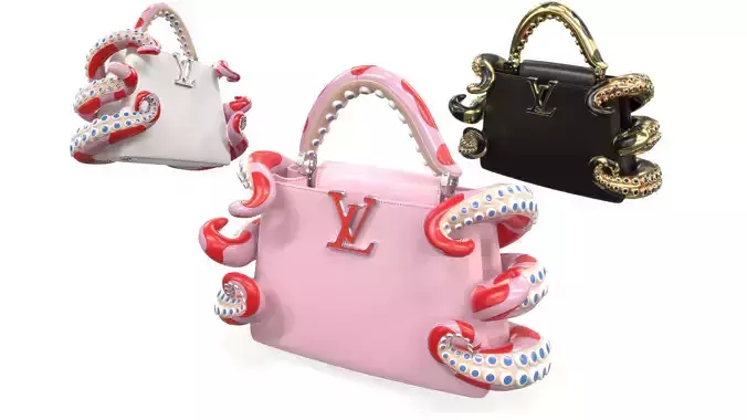 Louis Vuitton x Murakami Artycapucines Capucines Tentacle Bag Low-poly 3D model Louis Vuitton x Murakami Artycapucines Capucines Tentacle Bag Low-poly 3D model