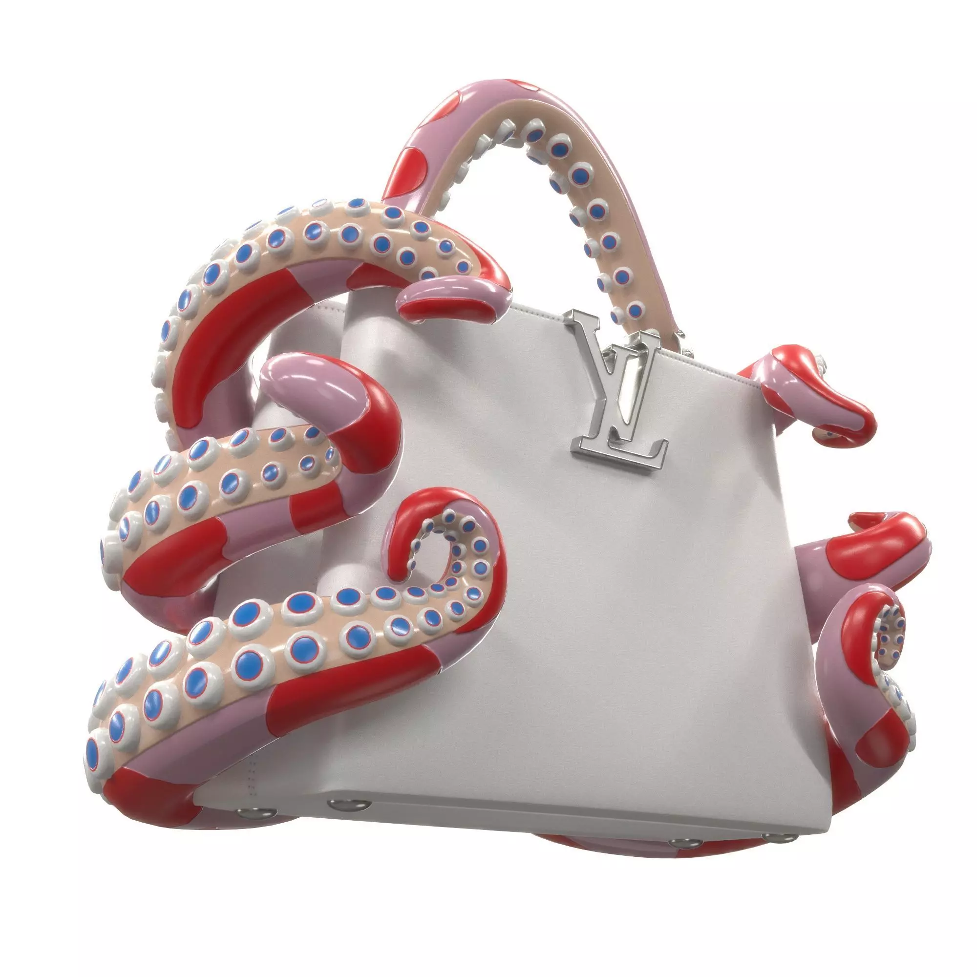 Louis Vuitton x Murakami Artycapucines Capucines Tentacle Bag Low-poly 3D model_7