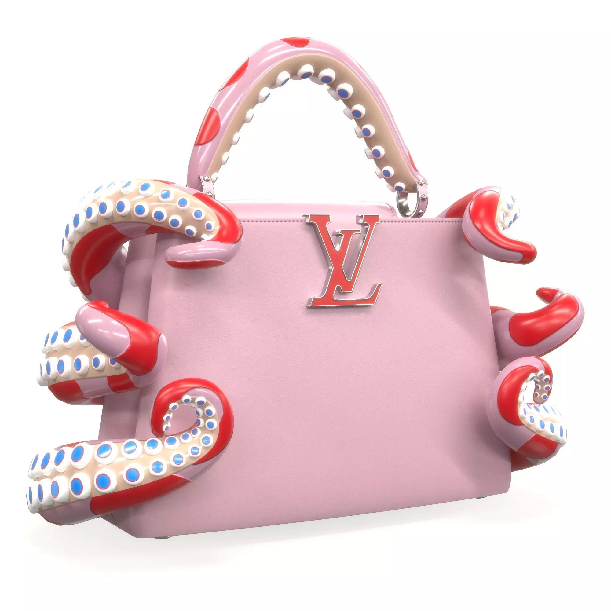 Louis Vuitton x Murakami Artycapucines Capucines Tentacle Bag Low-poly 3D model_8