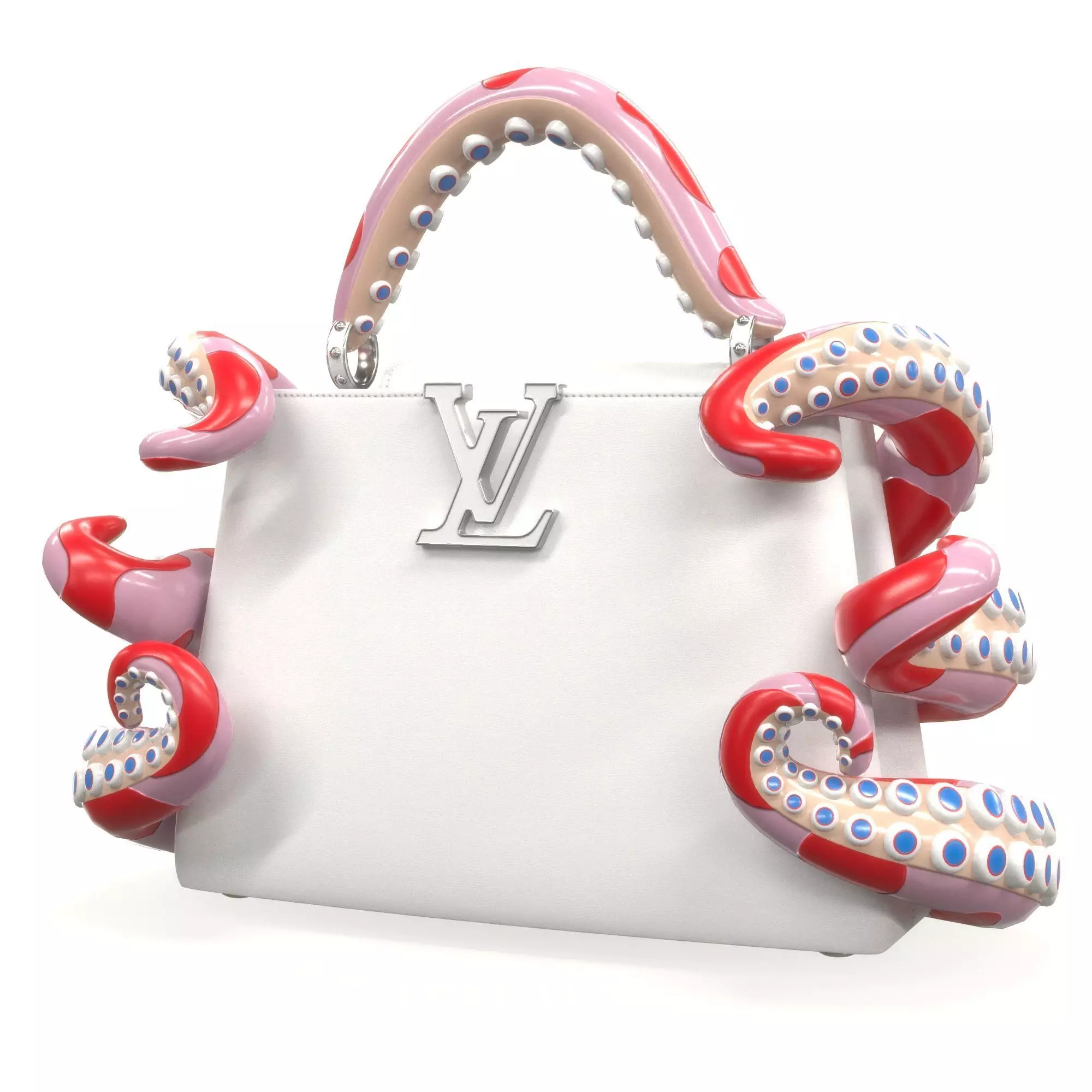 Louis Vuitton x Murakami Artycapucines Capucines Tentacle Bag Low-poly 3D model_5