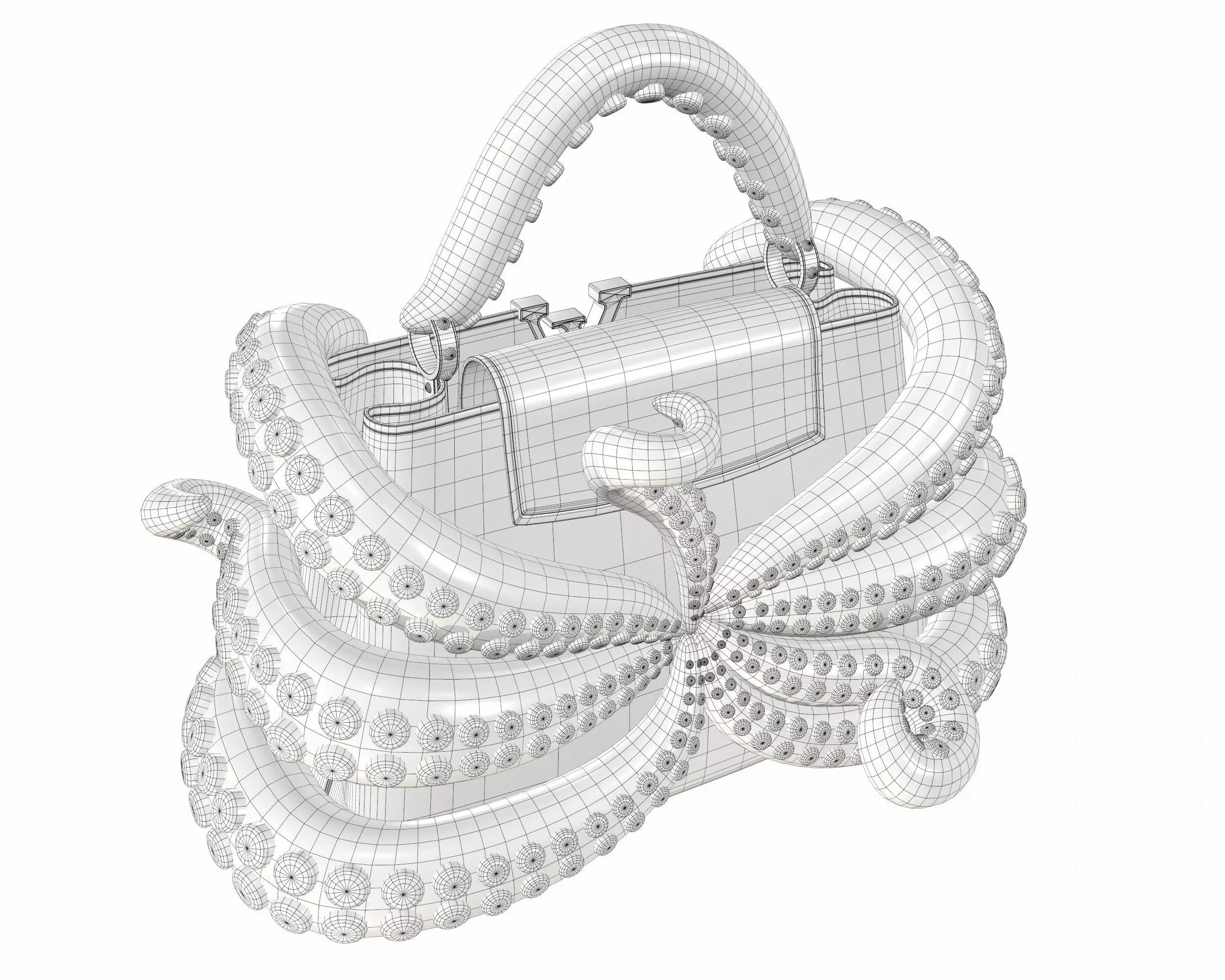 Louis Vuitton x Murakami Artycapucines Capucines Tentacle Bag Low-poly 3D model_18