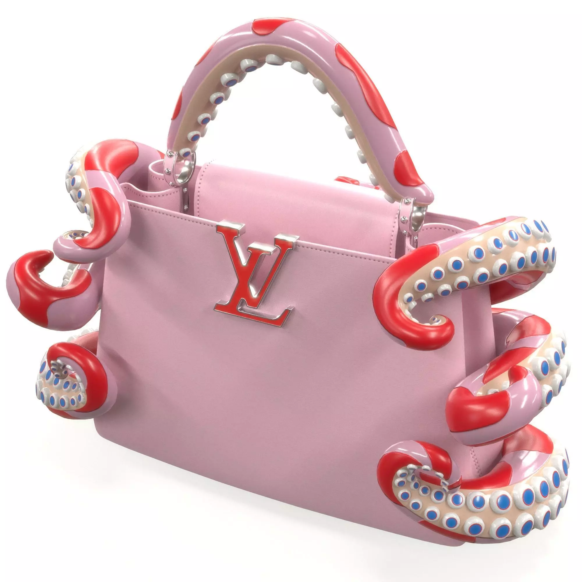 Louis Vuitton x Murakami Artycapucines Capucines Tentacle Bag Low-poly 3D model_13