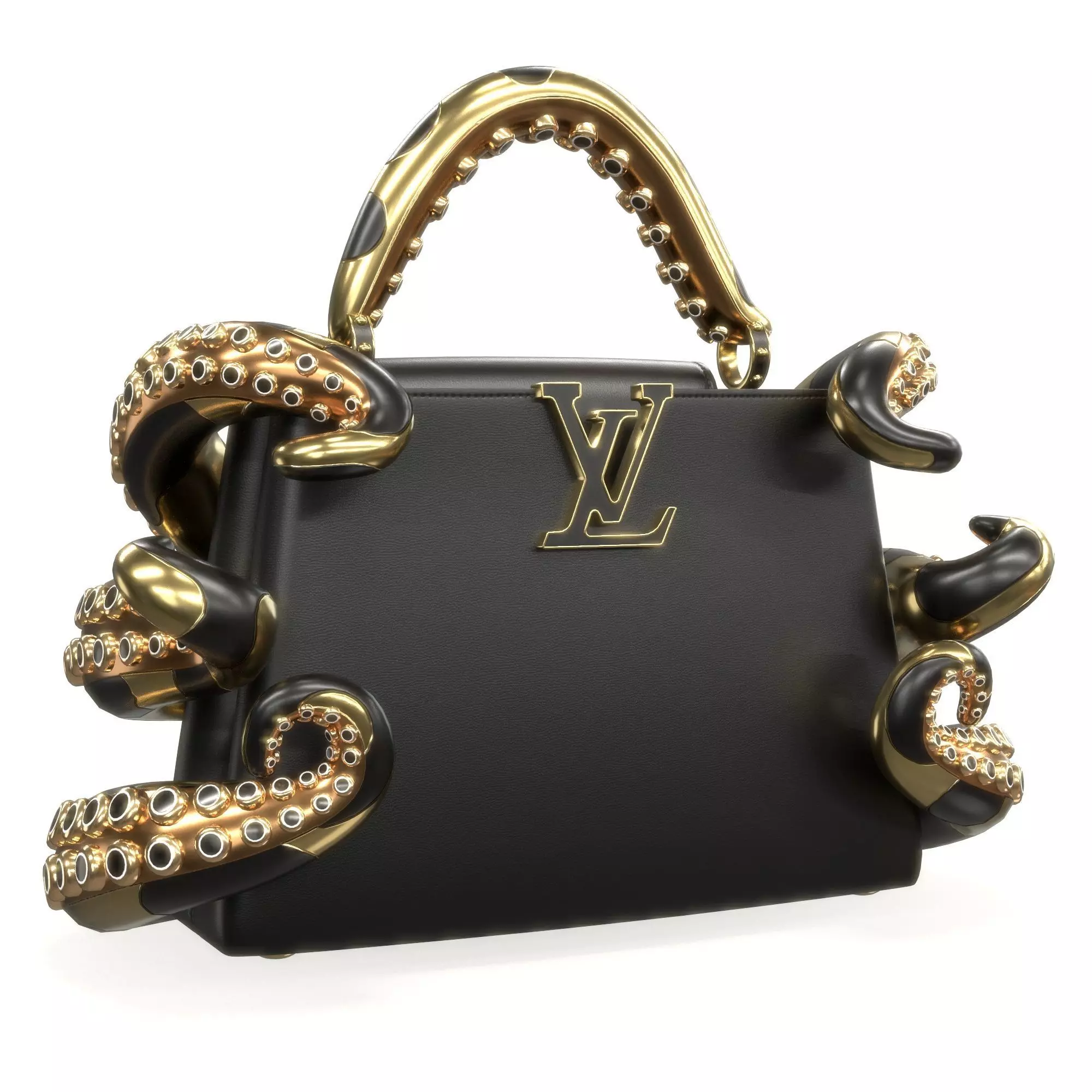 Louis Vuitton x Murakami Artycapucines Capucines Tentacle Bag Low-poly 3D model_3