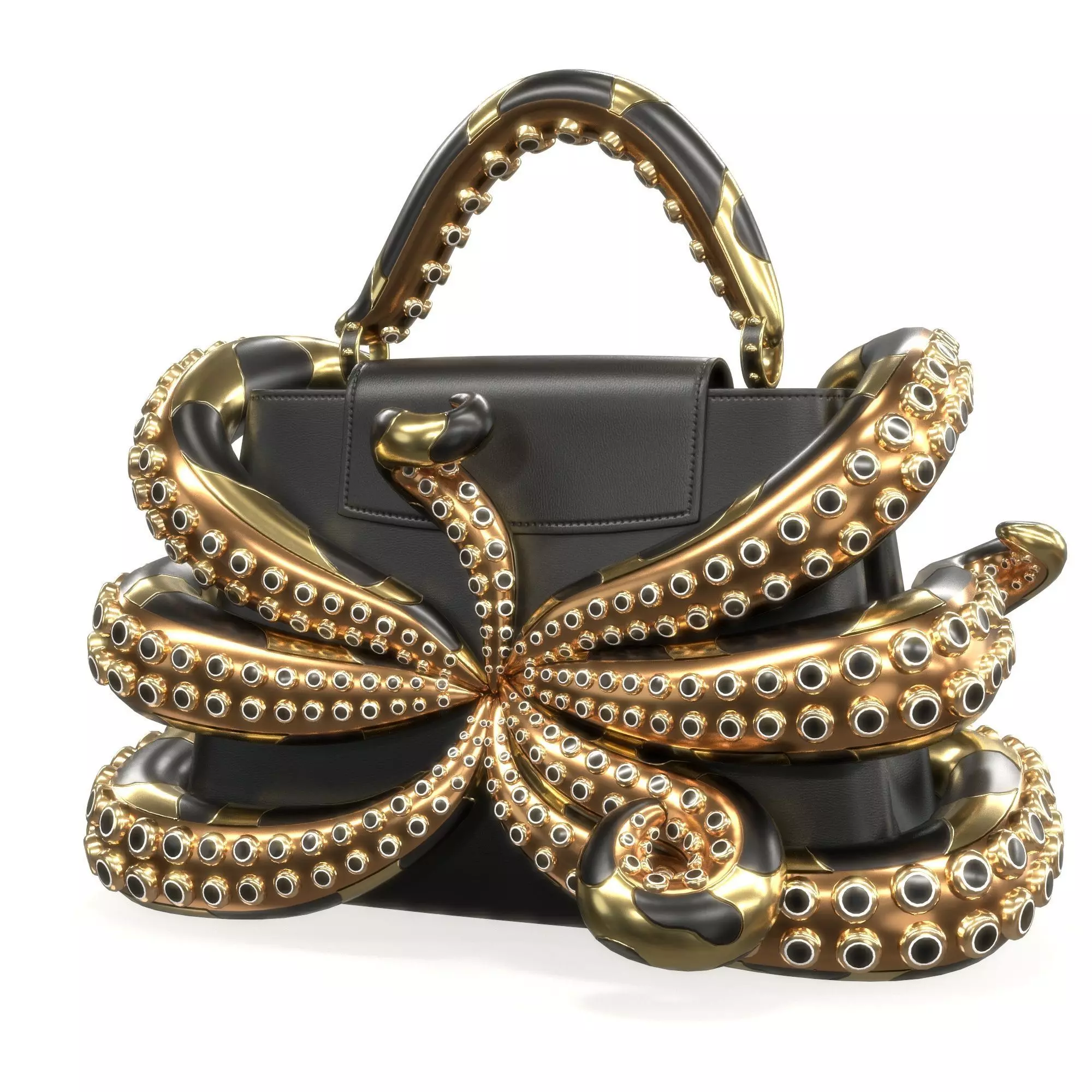 Louis Vuitton x Murakami Artycapucines Capucines Tentacle Bag Low-poly 3D model_4