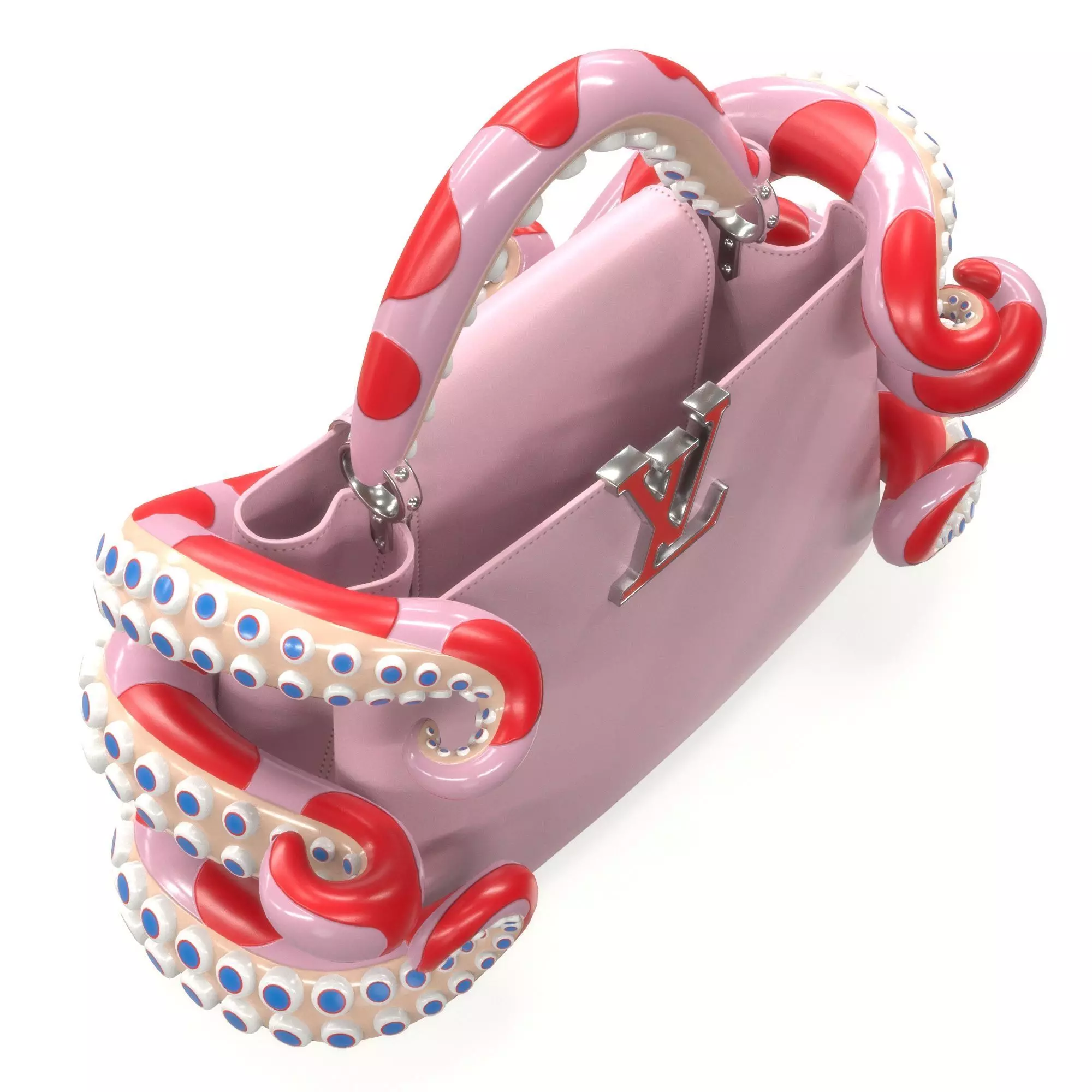 Louis Vuitton x Murakami Artycapucines Capucines Tentacle Bag Low-poly 3D model_11