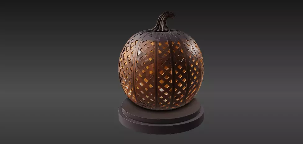 Premium Pumpkin Lantern 3D Model Halloween Decor Print-Ready 3D print model_8