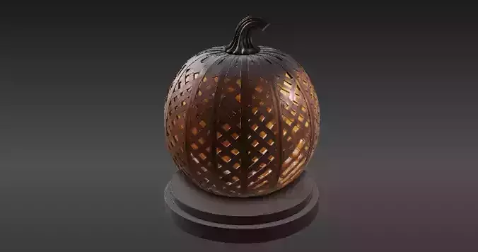 Premium Pumpkin Lantern 3D Model Halloween Decor Print-Ready 3D print model Premium Pumpkin Lantern 3D Model Halloween Decor Print-Ready 3D print model
