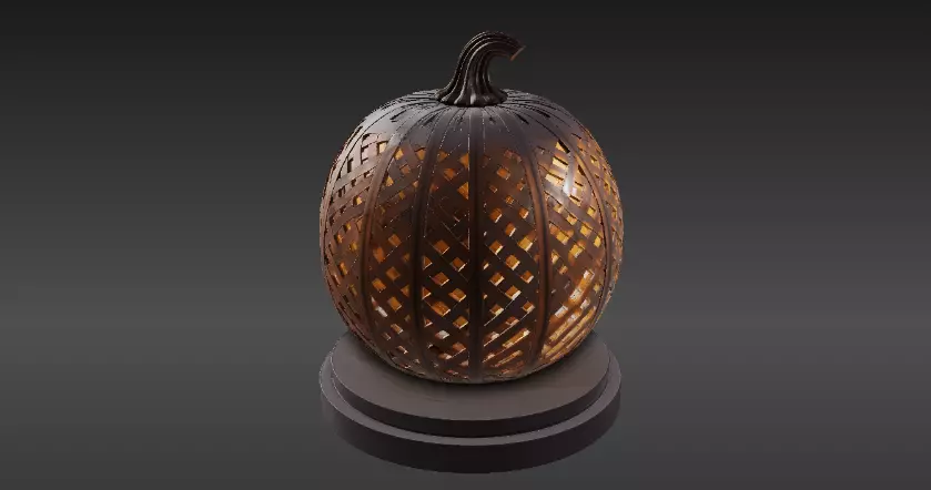 Premium Pumpkin Lantern 3D Model Halloween Decor Print-Ready 3D print model_0