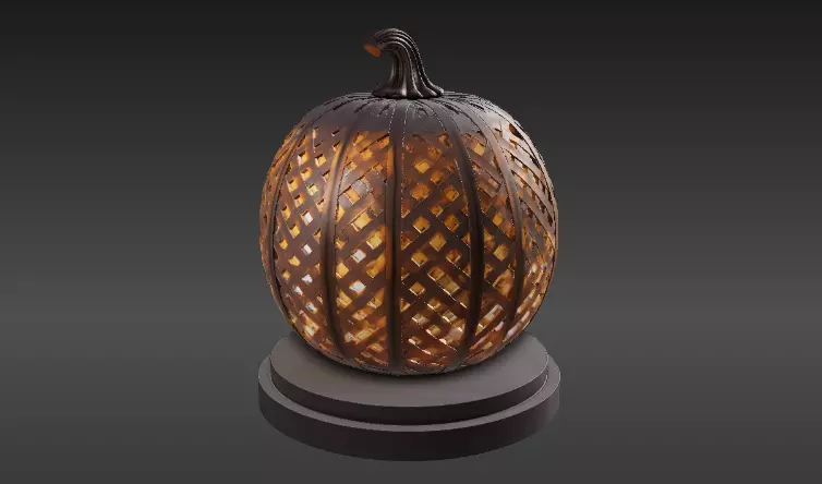 Premium Pumpkin Lantern 3D Model Halloween Decor Print-Ready 3D print model_5