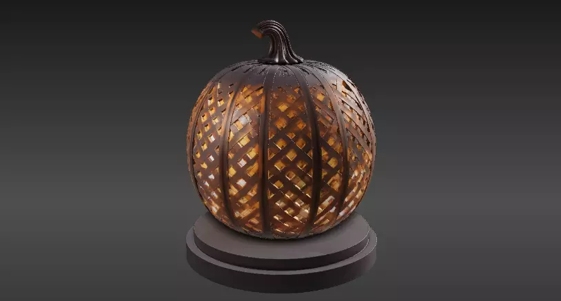 Premium Pumpkin Lantern 3D Model Halloween Decor Print-Ready 3D print model_4