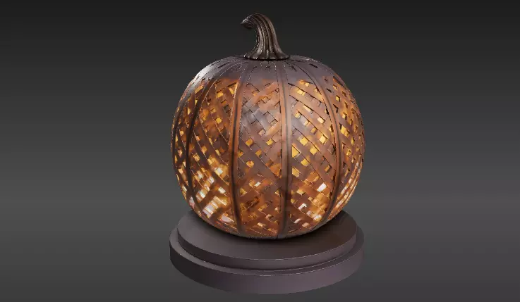 Premium Pumpkin Lantern 3D Model Halloween Decor Print-Ready 3D print model_2