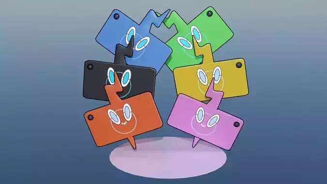 Pokemon Customizable Case SmartRotom Horizontal Low-poly 3D model