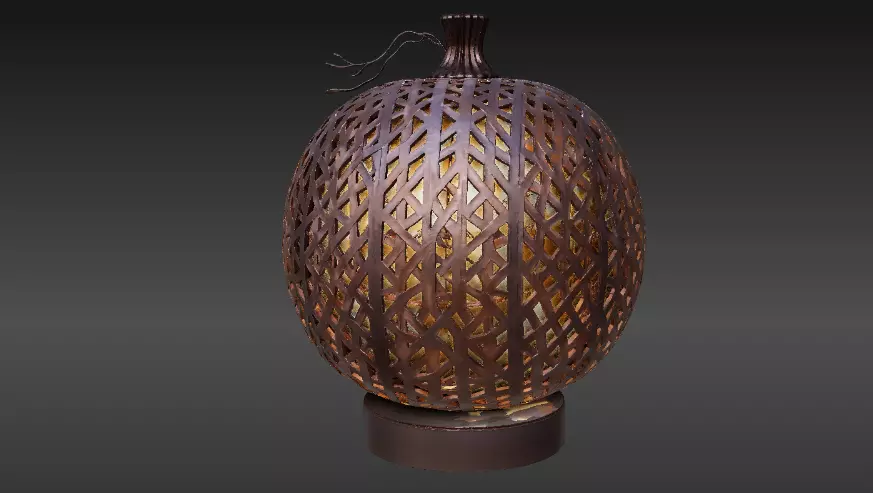 Lattice Pumpkin Lantern 3D Model Elegant Halloween Print-Ready 3D print model_6