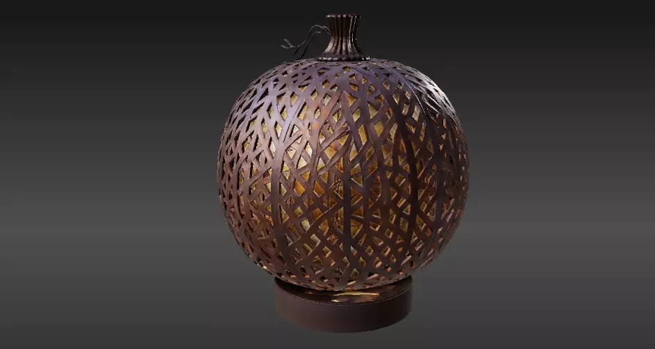 Lattice Pumpkin Lantern 3D Model Elegant Halloween Print-Ready 3D print model_2