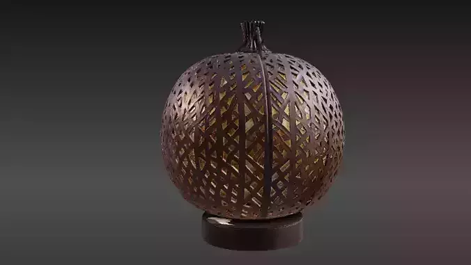 Lattice Pumpkin Lantern 3D Model Elegant Halloween Print-Ready 3D print model