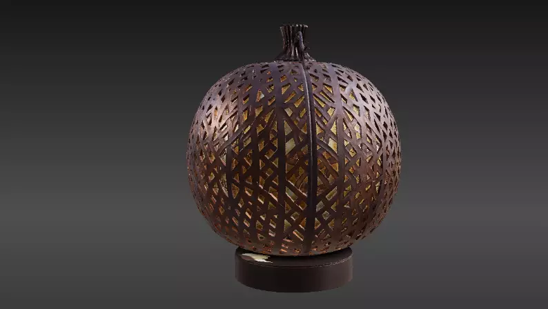 Lattice Pumpkin Lantern 3D Model Elegant Halloween Print-Ready 3D print model_0