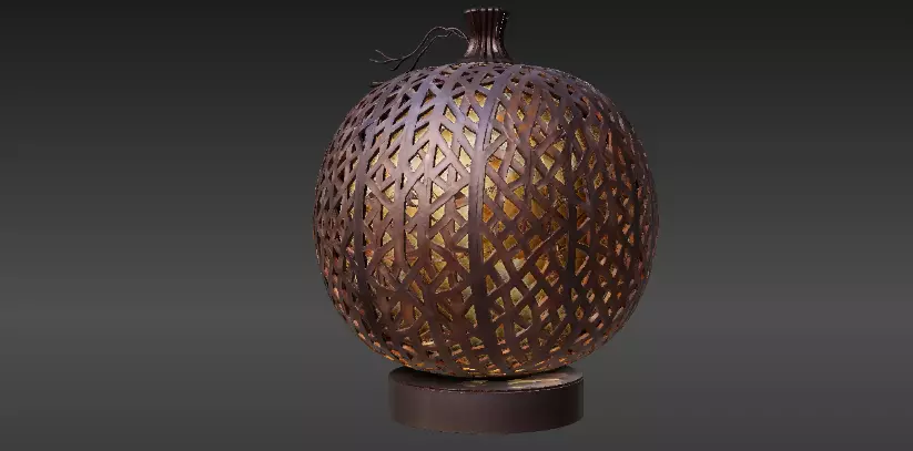Lattice Pumpkin Lantern 3D Model Elegant Halloween Print-Ready 3D print model_12
