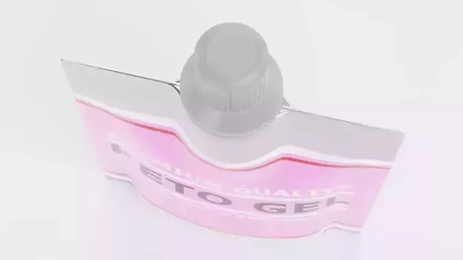 Keto Gel - Product Concept Packaging Low-poly 3D model 3