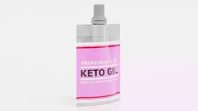 Keto Gel - Product Concept Packaging Low-poly 3D model 4