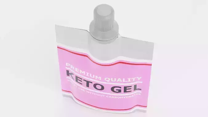 Keto Gel - Product Concept Packaging Low-poly 3D model 2