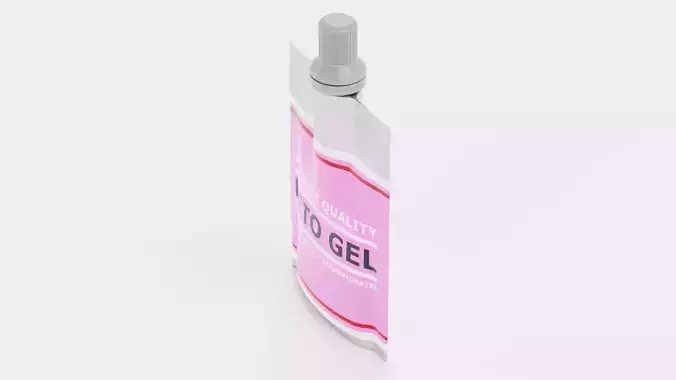 Keto Gel - Product Concept Packaging Low-poly 3D model 6