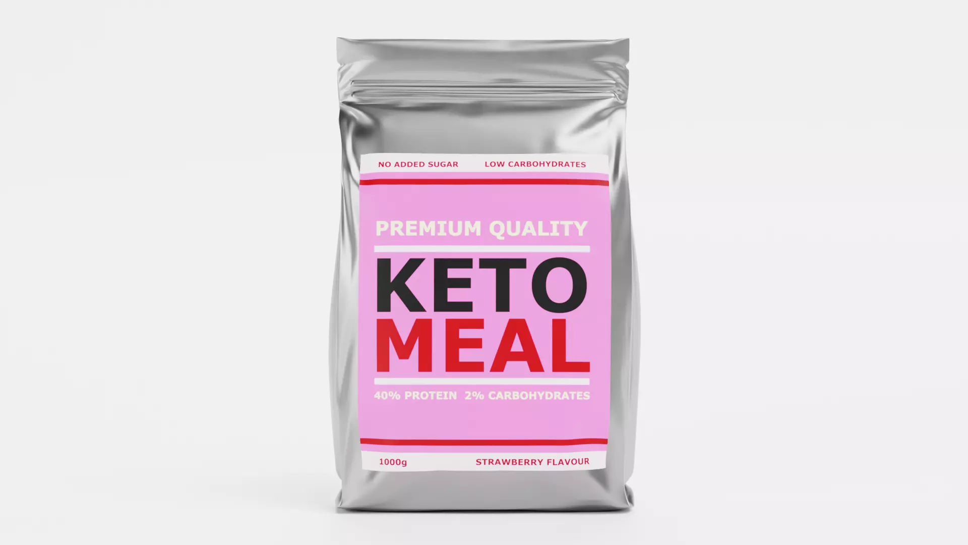 Keto Meal - Product Concept Packaging Low-poly 3D model