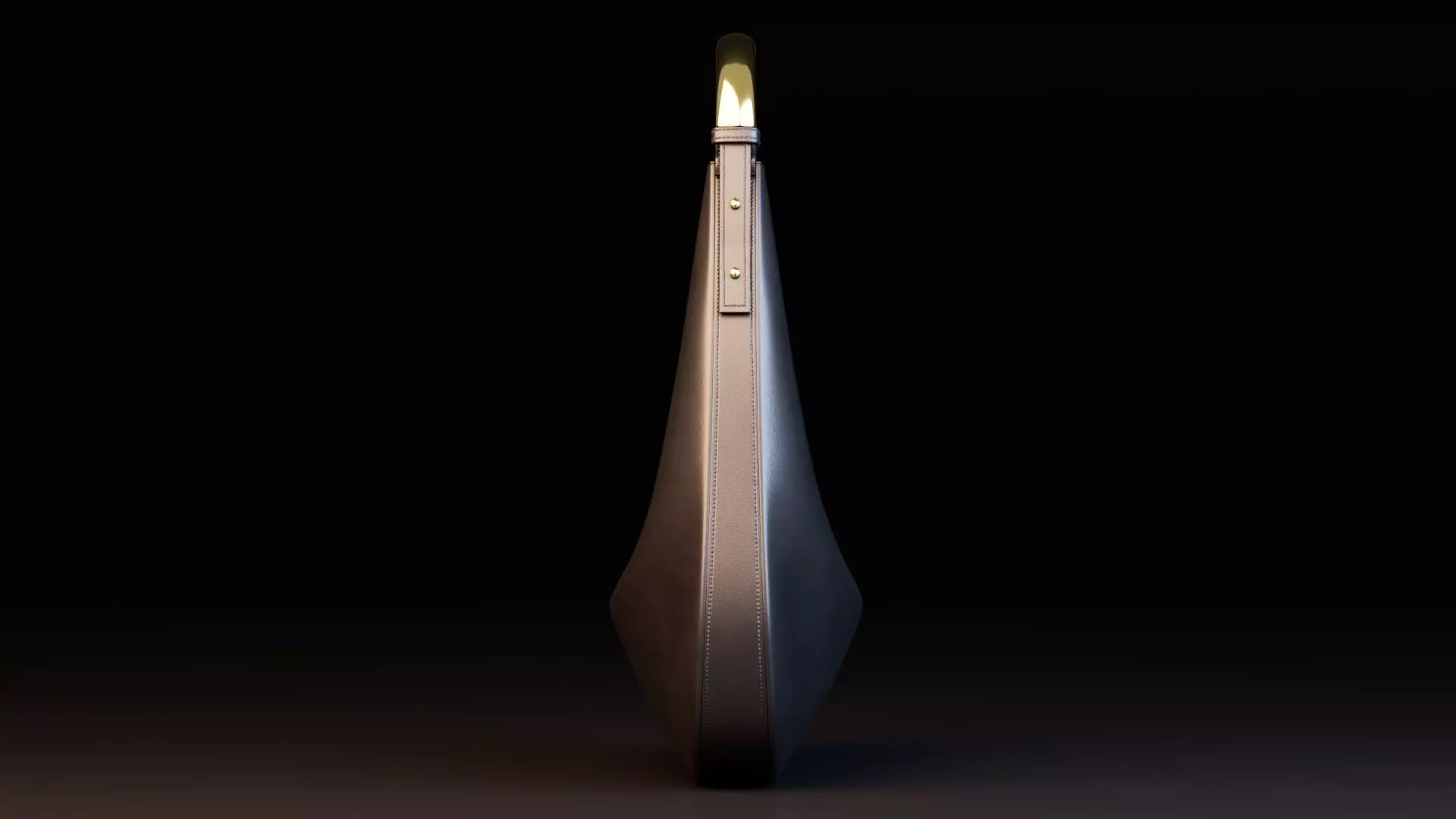 Realistic Leather Handbag 3D model_3