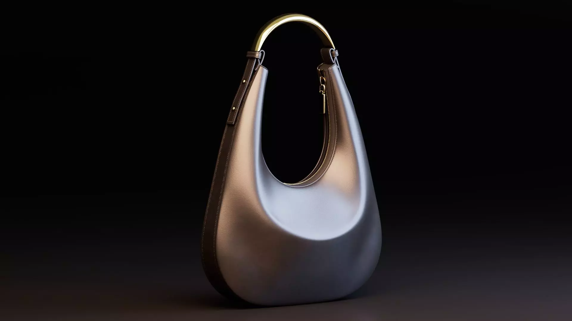 Realistic Leather Handbag 3D model_0