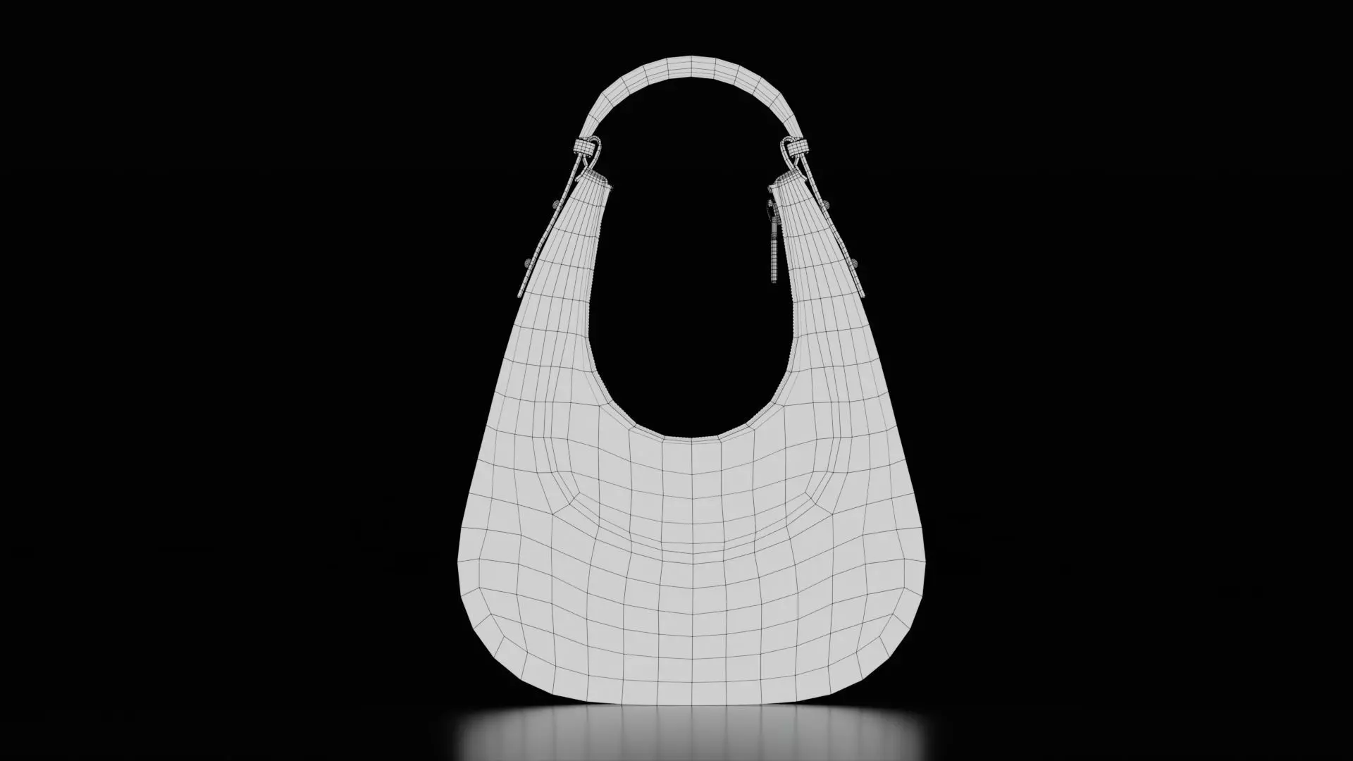 Realistic Leather Handbag 3D model_6