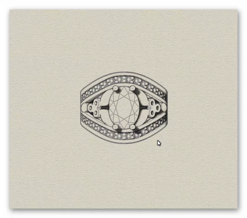 oval high jewelry ring  3D print model_5