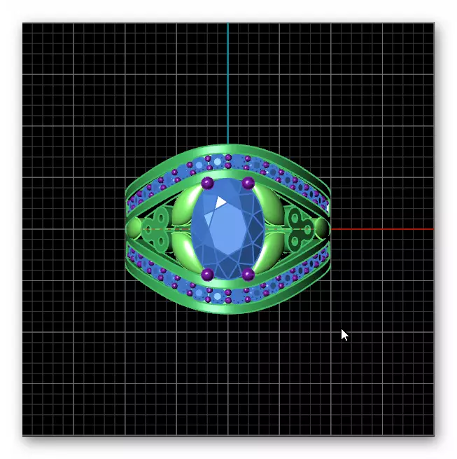 oval high jewelry ring  3D print model_4