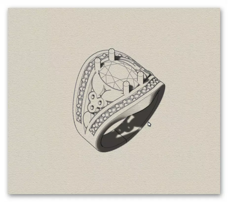 oval high jewelry ring  3D print model_8