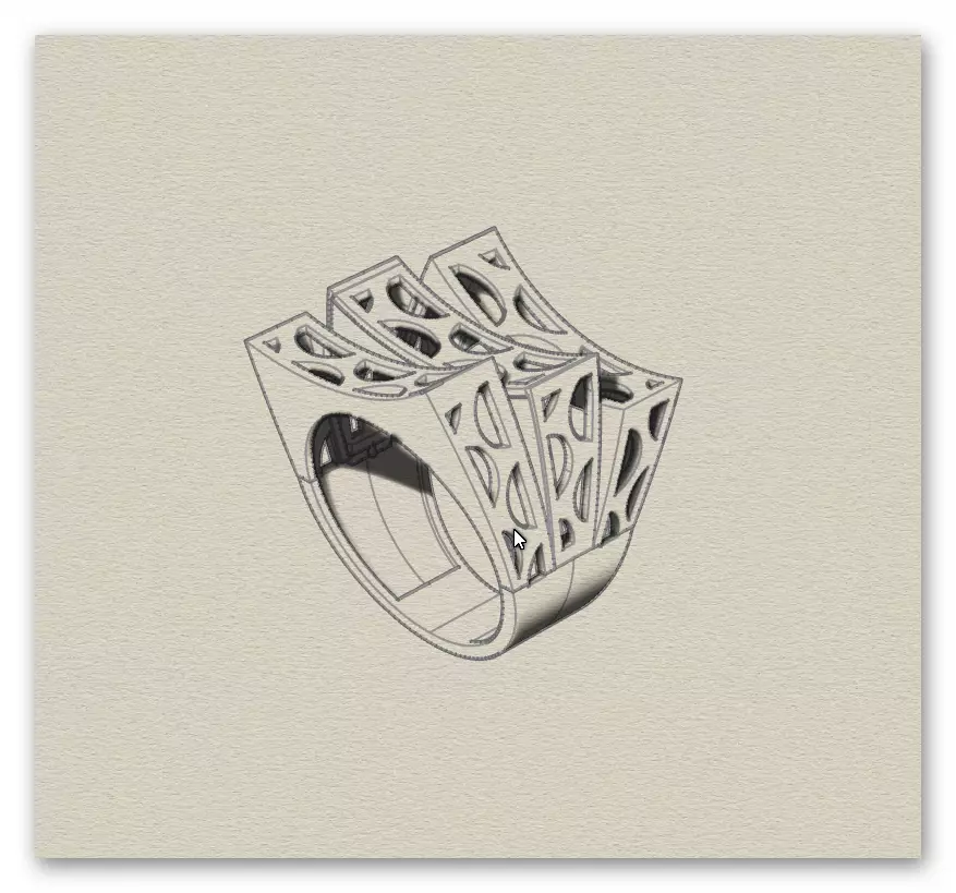 bypass gold ring 2 part 3D print model_8