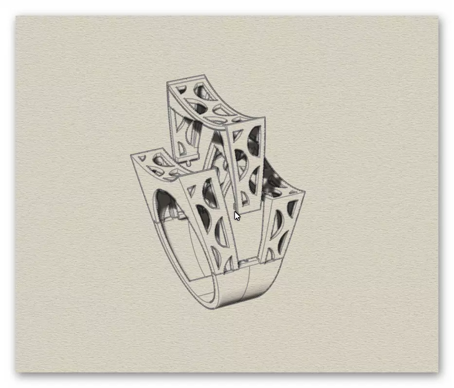 bypass gold ring 2 part 3D print model_6