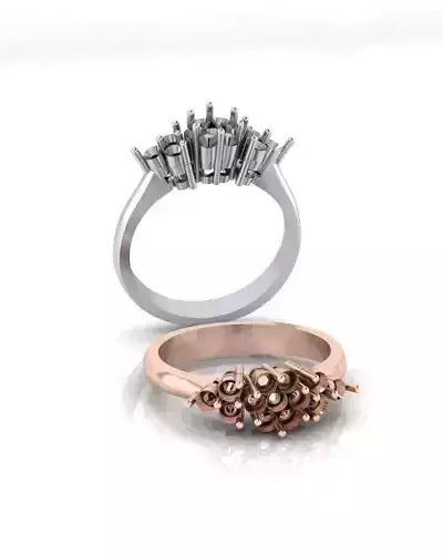 flower setting jewelry ring 