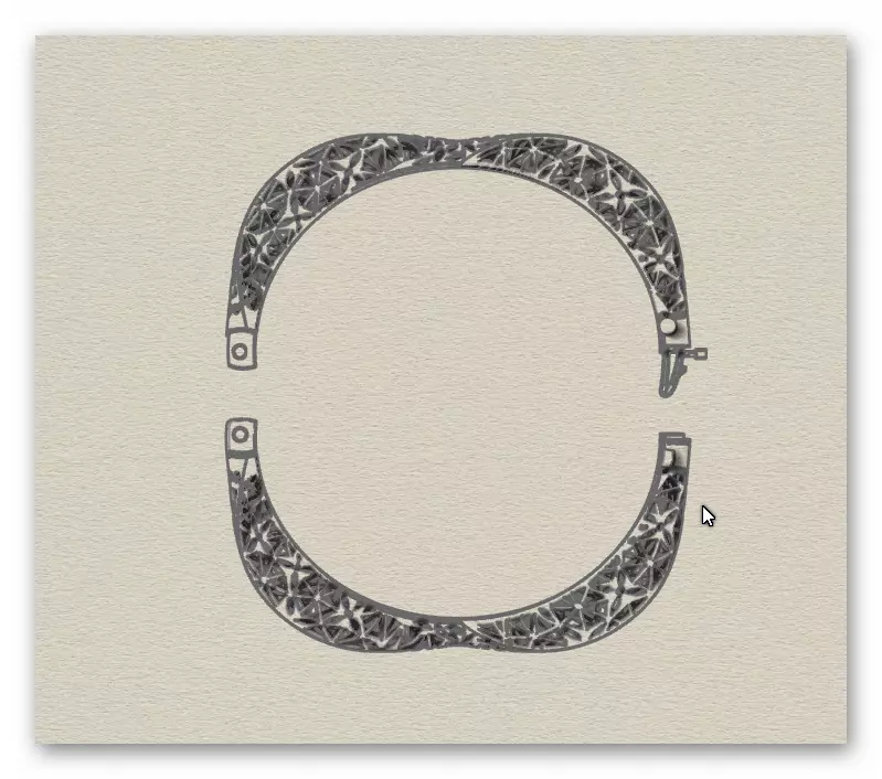 fusion gold bracelet  3D print model_11